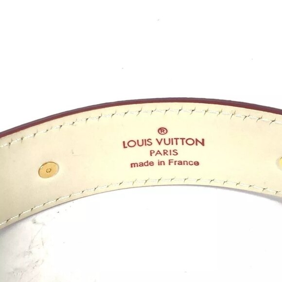 LOUIS VUITTON M6870W Suhali Ceinture-Suhalira belt Suhari leather Blanc White main image 14